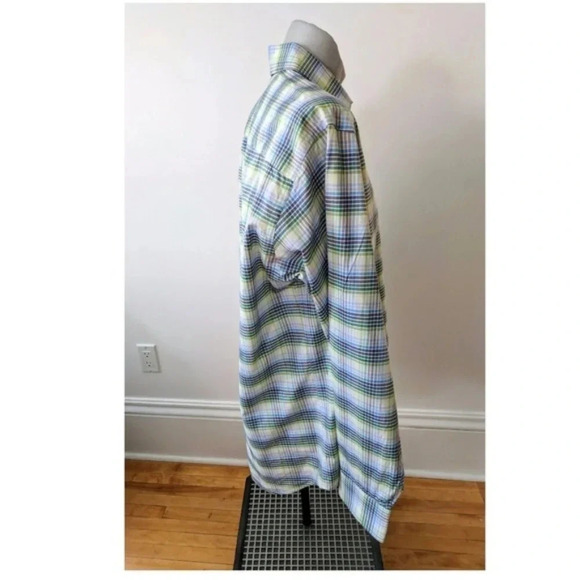 Zegna Sport Green Plaid Mens Shirt Size L  Sport Green Plaid - Picture 3 of 5